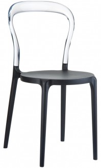 Krzesło kawiarniane z tworzywa Mr Bobo Black