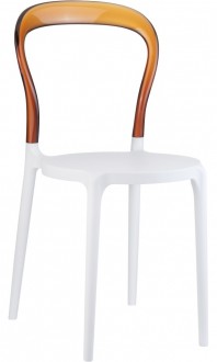 Krzesło kawiarniane z tworzywa Mr Bobo White