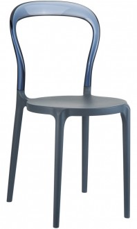 Krzesło kawiarniane z tworzywa Mr Bobo Dark Grey