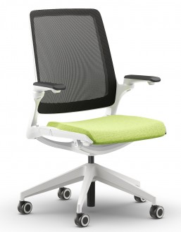 Krzesło biurowe z oparciem z siatki Smart Net White do pracy 24/7