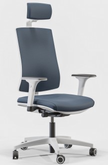 Obrotowe krzesło do biura Skill Soft White