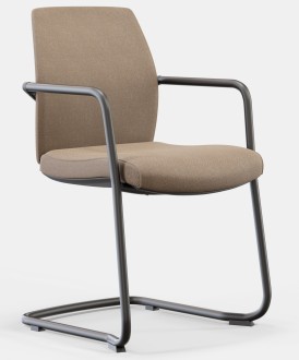 Tapicerowane krzesło konferencyjne na płozie Skill Soft S50