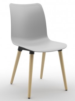 Krzesło kawiarniane Coworker PPL S130 na drewnianych nogach