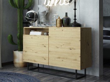 Dwudrzwiowa komoda w stylu loft Enjoy dąb artisan