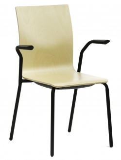 Krzesło poczekalniane ze sklejki z podłokietnikami Joanna J01 S44