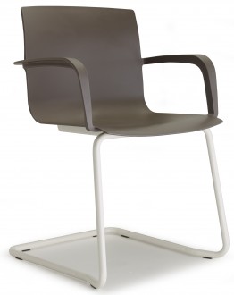 Krzesło biurowe na płozie Manila M01 S50 z plastikowym siedziskiem