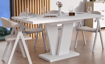 Nowoczesny stół z rozsuwanym blatem Niko półmat biały