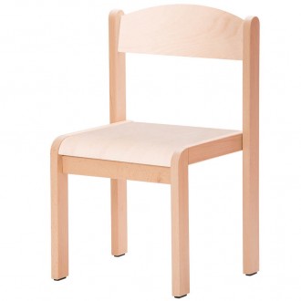 Bukowe krzesło do szkoły Novum w kolorze naturalnym