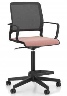Obrotowy hoker do biura z siatkowym oparciem Xilium Counter Swivel Chair Mesh