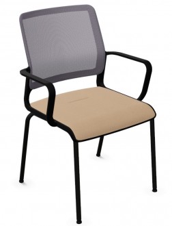 Krzesło konferencyjne na nogach Xilium Frame Chair 4L Mesh oparcie z siatki