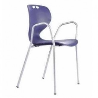 Granatowe krzesło szkolne z podłokietnikami Adria 5172