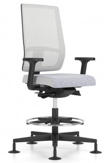 Obrotowy hoker do biura z siatkowym oparciem X-Line Counter Swivel Chair Mesh