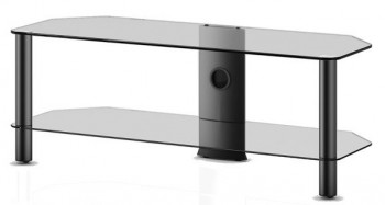 Szklany stolik na telewizor z 2 półkami NEO2110 C-HBLK