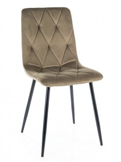 Aksamitne krzesło Tom Velvet z ozdobnym pikowaniem