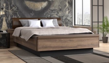 Łóżko z tapicerowanym zagłówkiem i ławeczką 160x200 Jacky 161