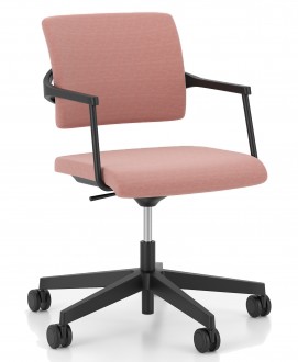 Obrotowe krzesło konferencyjne na kółkach 2ME-BL TS25 ARM-BL