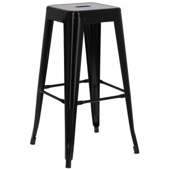 Stołek barowy Paris insp. Tolix 75 cm czarny