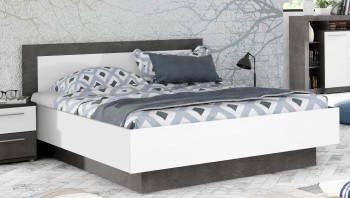 Łóżko w imitacji betonu z pojemnikiem na pościel Julietta 168