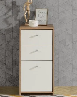 Wąska komoda z 2 szufladami i szafką Best Chest 211