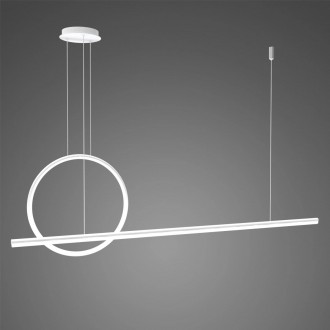 Lampa jadalniana z ringiem Linea No.2 średnica 40 cm biała