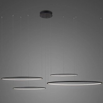 Lampa z 4 ringami Ledowe Okręgi No.4 In CO4 100 cm 3K 152W czarny