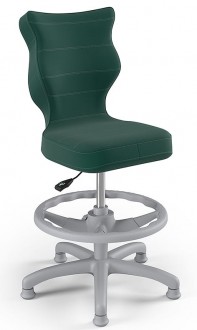 Obrotowe krzesło dziecięce z podnóżkiem Petit Grey rozmiar 3 (119-142 cm)