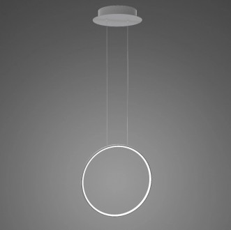 Srebrna lampa wisząca ring Ledowe Okręgi No.1 X In 40 cm 4K