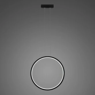 Czarna lampa wisząca Ledowe Okręgi No.1 X In 40 cm 4K