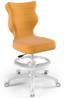 Ergonomiczne krzesło do biurka Petit White rozmiar 6 (159-188 cm) z podnóżkiem