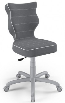Krzesło biurkowe dla nastolatka Petit Grey rozmiar 6 (159-188 cm)
