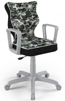 Obrotowe krzesło młodzieżowe Norm Grey rozmiar 5 (146-176,5 cm) z wzorami