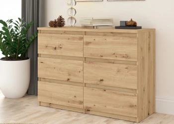Komoda z sześcioma szufladami Chelsea 24-D78 dąb artisan