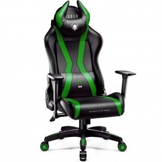 Fotel dla graczy Diablo X-Horn 2.0 Normal Size czarno-zielony