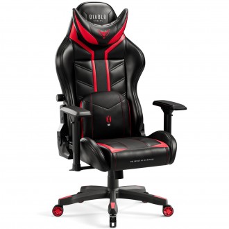 Krzesło dla graczy Diablo X-Ray Normal Size czarno-czerwony