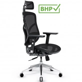 Fotel biurowy Diablo V-Basic, zgodny z normą BHP, kolor czarny