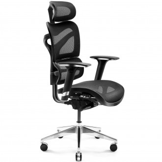Krzesło biurowe z dzielonym oparciem Diablo V-Commander czarny