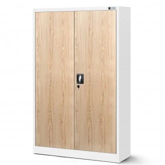 Szafa biurowa Eco Design Kevin 90x40x140 cm biały/dąb sonoma