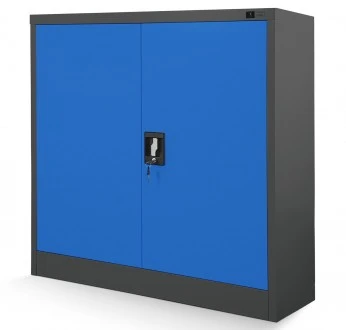 Szafka biurowa na dokumenty Beata 90x40x93 cm antracyt/niebieski