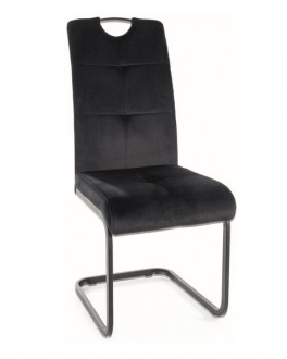Krzesło na czarnych płozach Axo Velvet