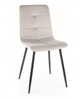 Welurowe krzesło z przeszyciami Ivo Velvet