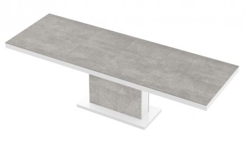 Rozkładany stół do jadalni na jednej nodze Modica beton