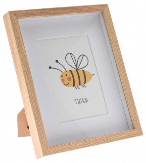 Stojąca ramka na zdjęcia Pszczoła z drewnianą ramą