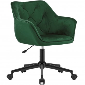 Pikowane krzesło biurowe z tkaniny aksamitnej Copa