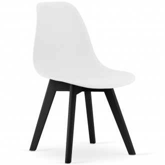 Krzesło z czarnymi nogami i siedziskiem z tworzywa Kito