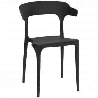 Plastikowe krzesło kawiarniane z niskim oparciem Ulme
