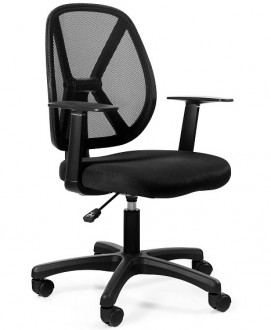 Krzesło biurowe z niskim oparciem z siatki Homy