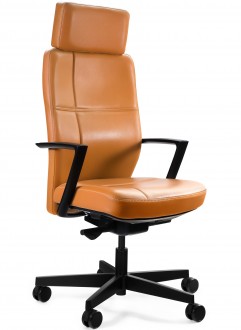 Obrotowy fotel biurowy z naturalnej skóry Sonoma HL-3