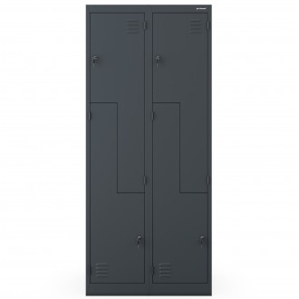 Szafa socjalna czterokomorowa Julia 80x45x185 cm antracyt