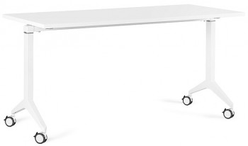 Biurko z kółkami i białym blatem Yumi S 150x70 cm