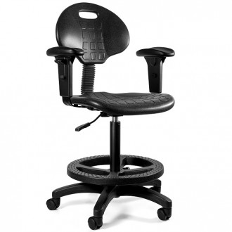 Regulowane krzesło laboratoryjne z podłokietnikami Halcon R